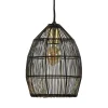 Straluma Kleine hanglamp Meya zwart met goud draad> Draadlampen|Light and Living