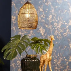 Straluma Kleine hanglamp Meya zwart met goud draad><noscript><img width=