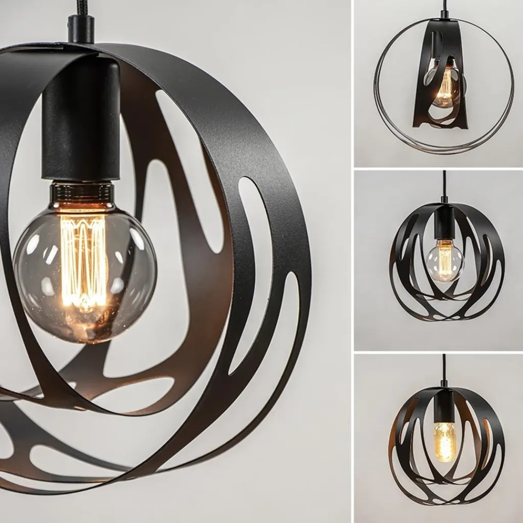 Straluma Kleine hanglamp rond mat zwart> Woonkamerlampen|Halverlichting