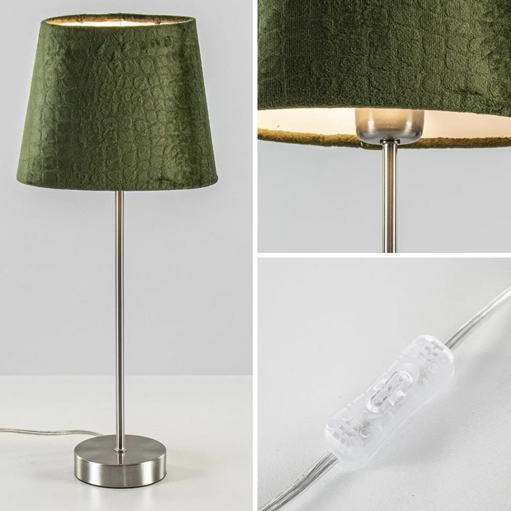 Straluma Kleine lampvoet Houston nikkel exclusief kap> Tafellampen|Light and Living