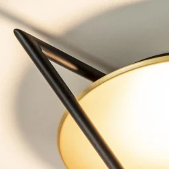 Straluma Kleine LED plafondlamp zwart met goud><noscript><img width=