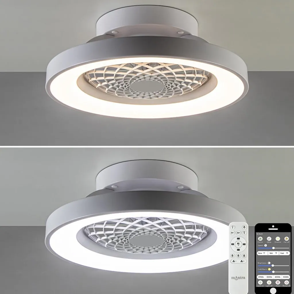 Straluma Kleine plafondventilator wit inclusief LED> Plafondlampen|Plafondventilatoren met lamp