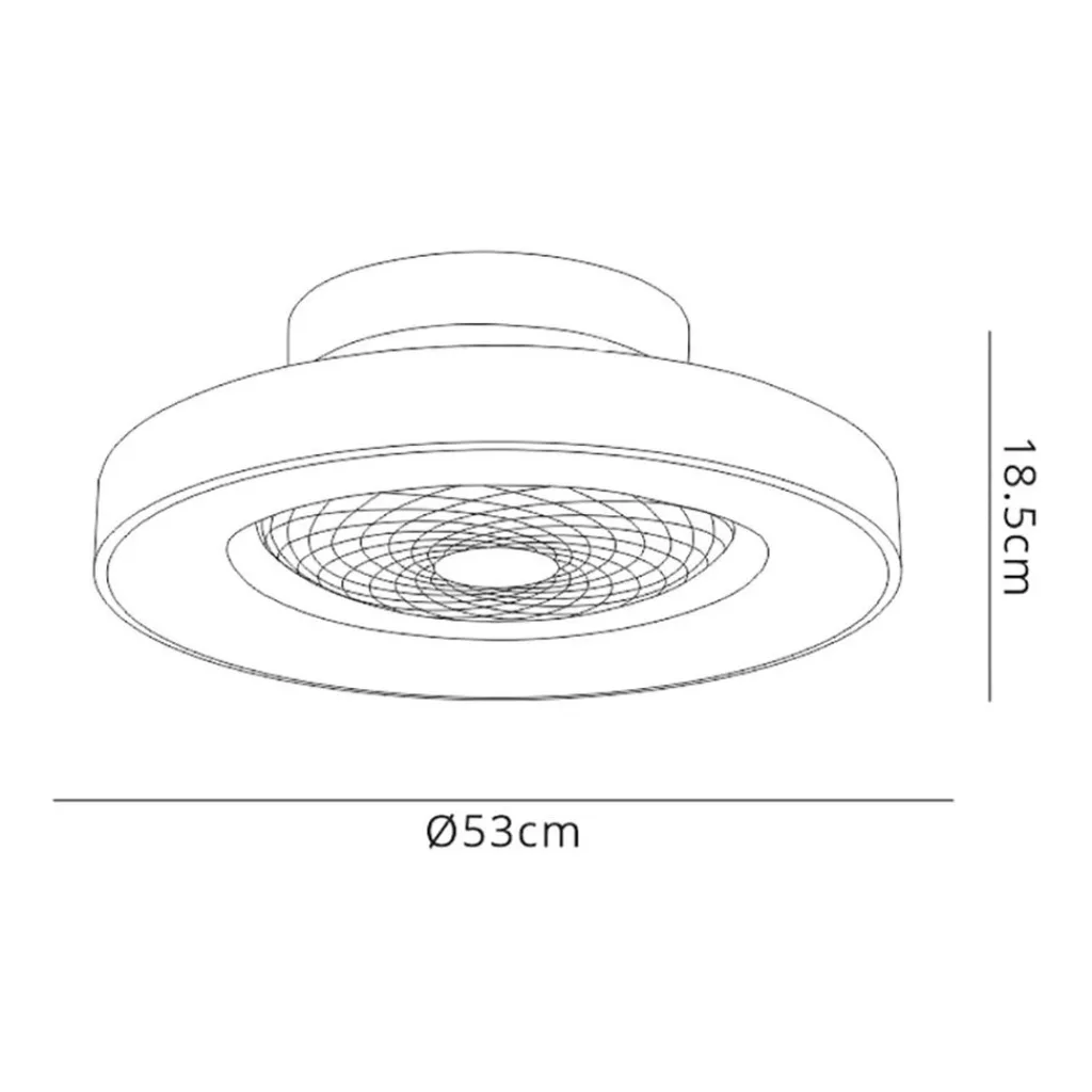 Straluma Kleine plafondventilator wit inclusief LED> Plafondlampen|Plafondventilatoren met lamp