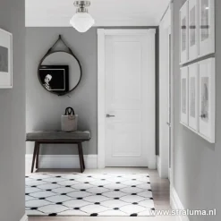 Straluma Kleine plafonnière staal met wit glas><noscript><img width=