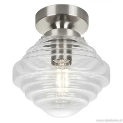 Straluma Kleine stalen plafondlamp glas helder><noscript><img width=