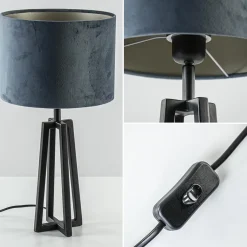 Straluma Kleine tafellamp Miley mat zwart exclusief kap><noscript><img width=