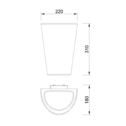 Straluma Kunststof buitenlamp wit IP54><noscript><img width=