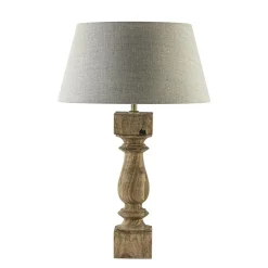 Straluma Lampenkap vlas linnen donker warm omgeslagen><noscript><img width=