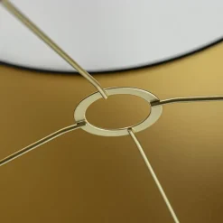 Straluma Lampenkap zwart/goud cilinder met gouden binnenzijde, hoogte 20cm, Ø 35cm, warm omgeslagen><noscript><img width=