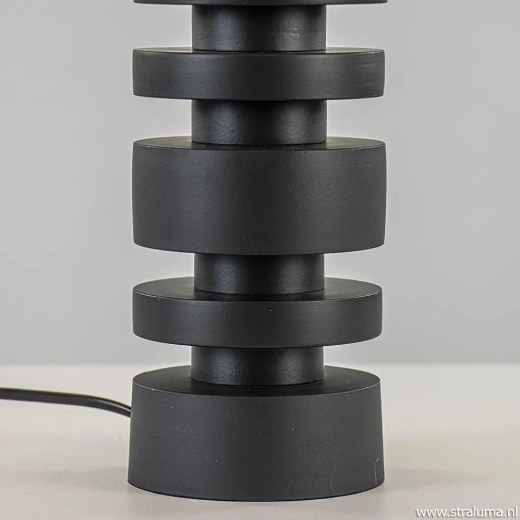 Straluma Lampvoet Desley zwart EXCL.KAP> Tafellampen|Lampenvoeten