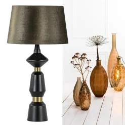 Straluma Lampvoet Ilvar zwart/mat goud z/kap><noscript><img width=