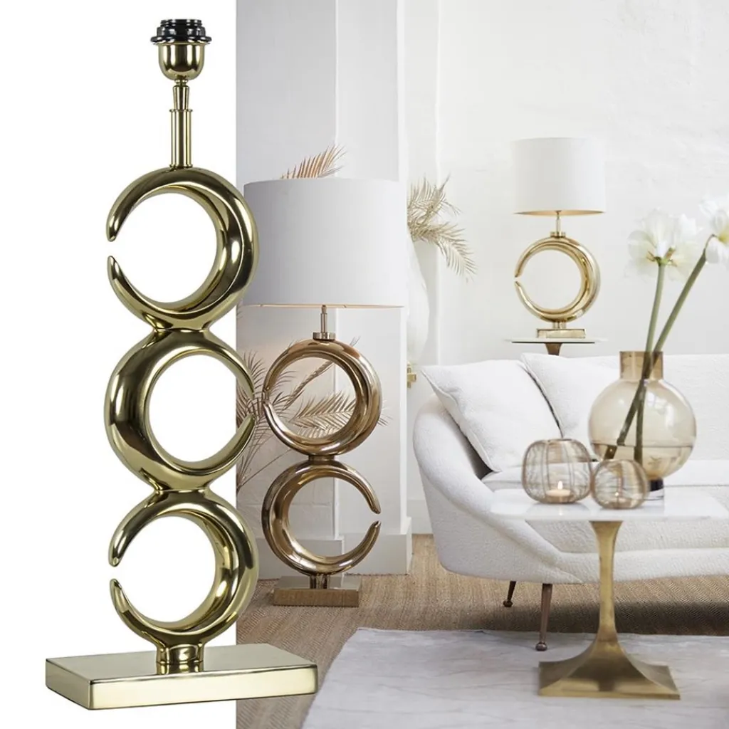 Straluma Lampvoet Maan light gold glossy metaal> Tafellampen|Lampenvoeten