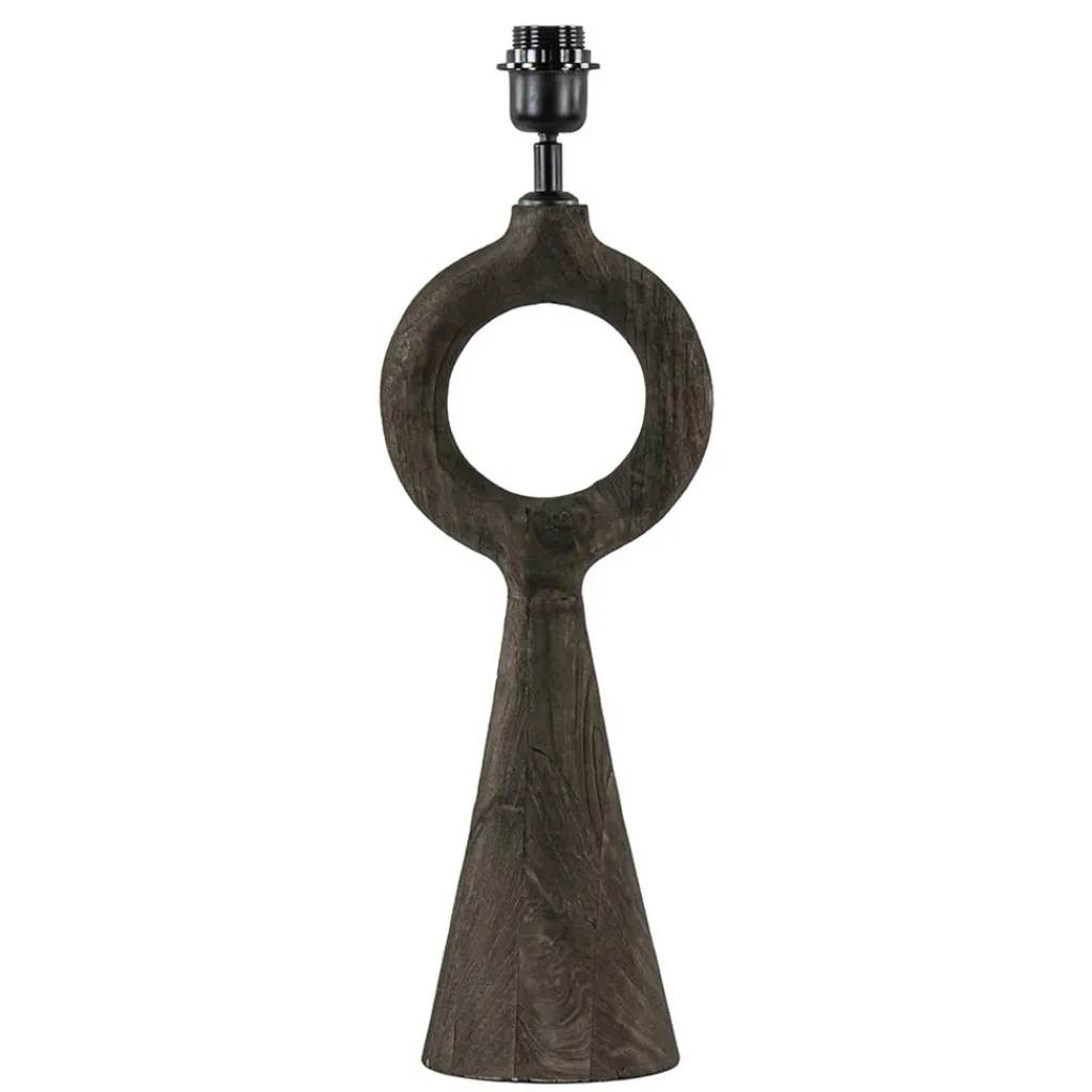 Straluma Lampvoet Sabuli hout donker bruin excl. kap> Tafellampen|Lampenvoeten