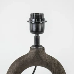 Straluma Lampvoet Sabuli hout donker bruin excl. kap><noscript><img width=