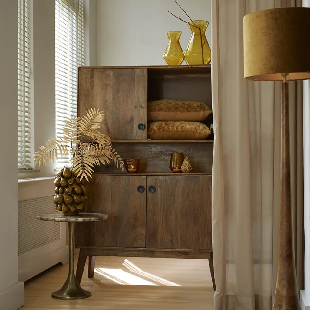 Straluma Lampvoet/vloerlamp Jovany wood oil brown> Vloerlampen|Lampenvoeten