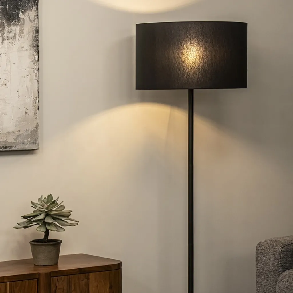 Straluma Lampvoet/vloerlamp Rodrigo mat zwart> Lampenvoeten|Light and Living