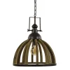 Straluma Landelijk hanglamp Djem hout/zink> Light and Living|Woonkamerlampen