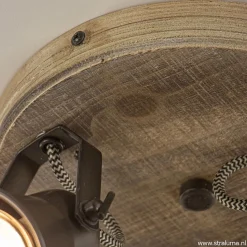 Straluma Landelijke 3-lichts plafondspot Seed metaal met hout><noscript><img width=