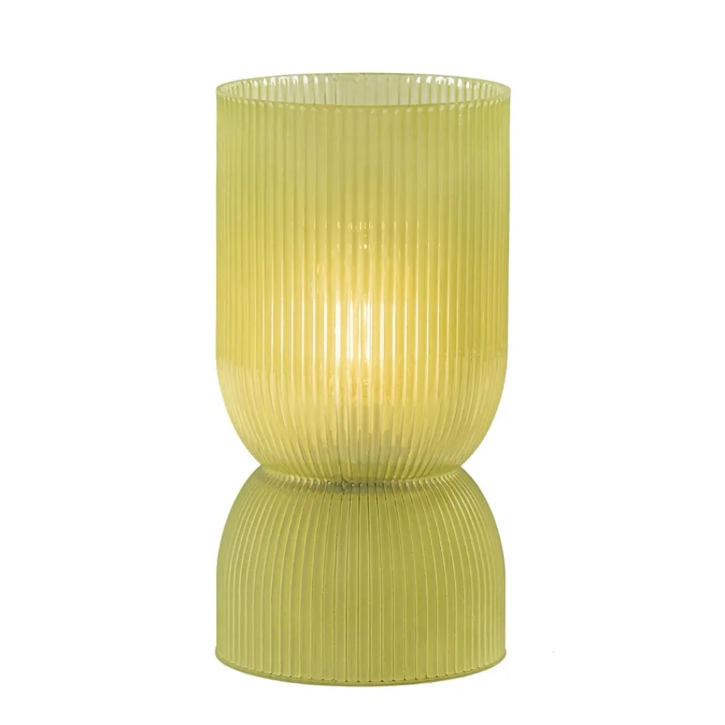 Straluma Landelijke Light and Living tafellamp olijfgroen op batterijen Phoebe> Tafellampen|Light and Living
