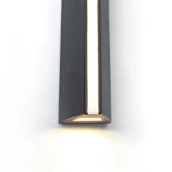 Straluma Langwerpige zwarte buitenlamp up+down en front> Buitenlampen|Wandlampen