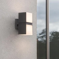 Straluma LED buitenlamp dubbele kubus draaibaar grijs IP54><noscript><img width=