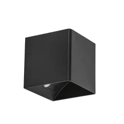 Straluma LED buitenlamp oplaadbaar zwart vierkant> Wandlampen|Buitenlampen