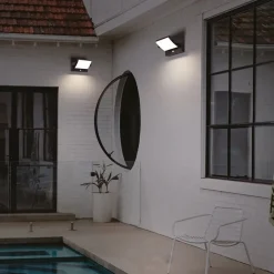 Straluma LED buitenlamp zwart met draaibare kap en sensor><noscript><img width=