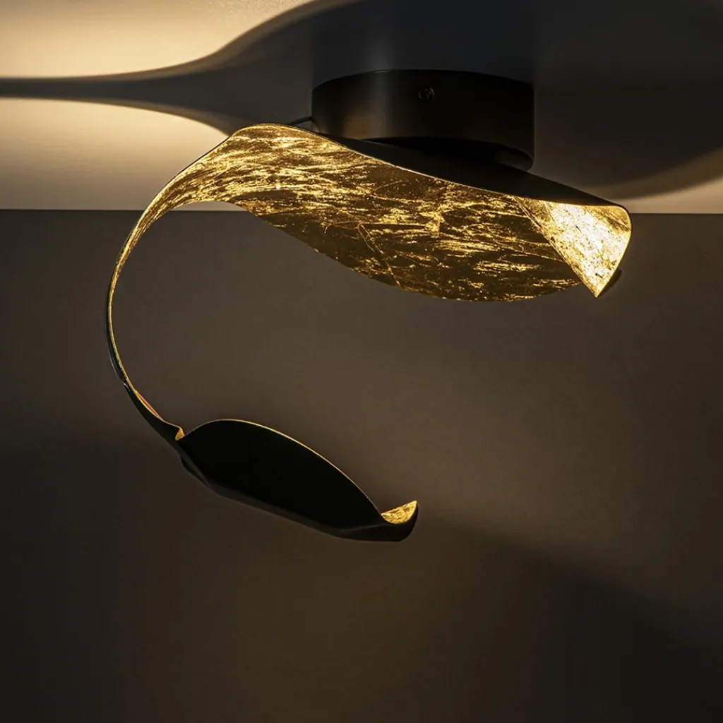 Straluma LED design wand/plafondlamp brons met goldleaf> Plafondlampen|Wandlampen
