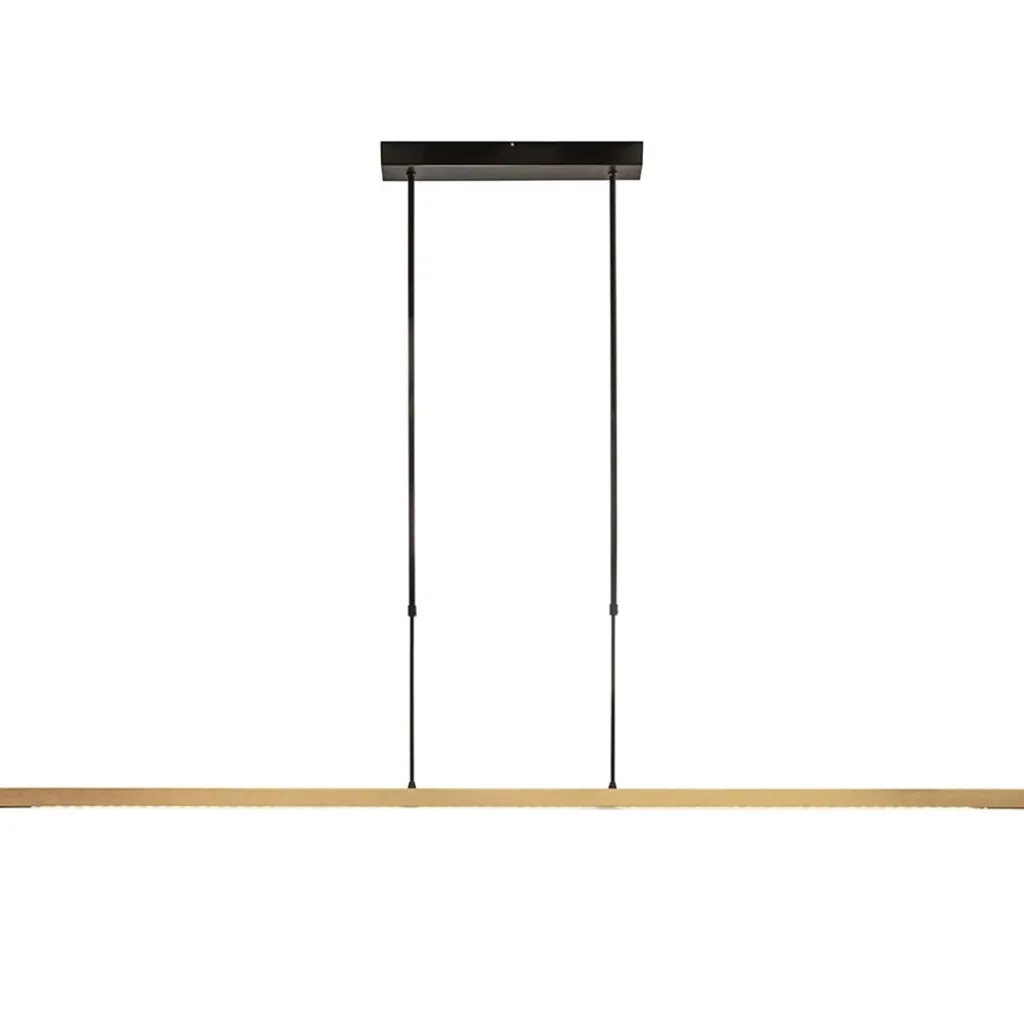 Straluma LED hanglamp aluminium mat zwart met mat goud dimbaar> Hanglampen|Eettafellampen