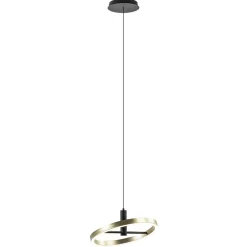 Straluma LED hanglamp Circle zwart/goud 3-standen dimbaar> Hanglampen|Eetkamerverlichting