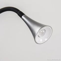 Straluma LED klemlamp/klemspot zwart met zilver> Bedlampjes|Bureaulampen