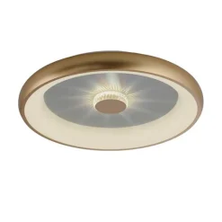 Straluma LED plafondlamp goud met kristaleffect> Plafondlampen|Woonkamerlampen