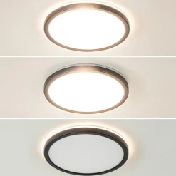 Straluma LED plafondlamp met 3 licht opties zwart rond><noscript><img width=
