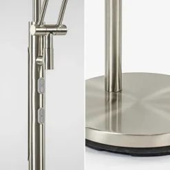 Straluma LED uplighter met verstelbare leesarm nikkel><noscript><img width=