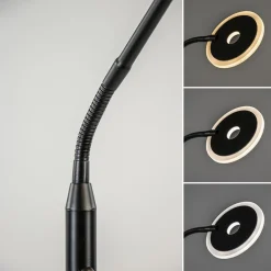 Straluma LED vloer/leeslamp mat zwart metaal verstelbaar><noscript><img width=