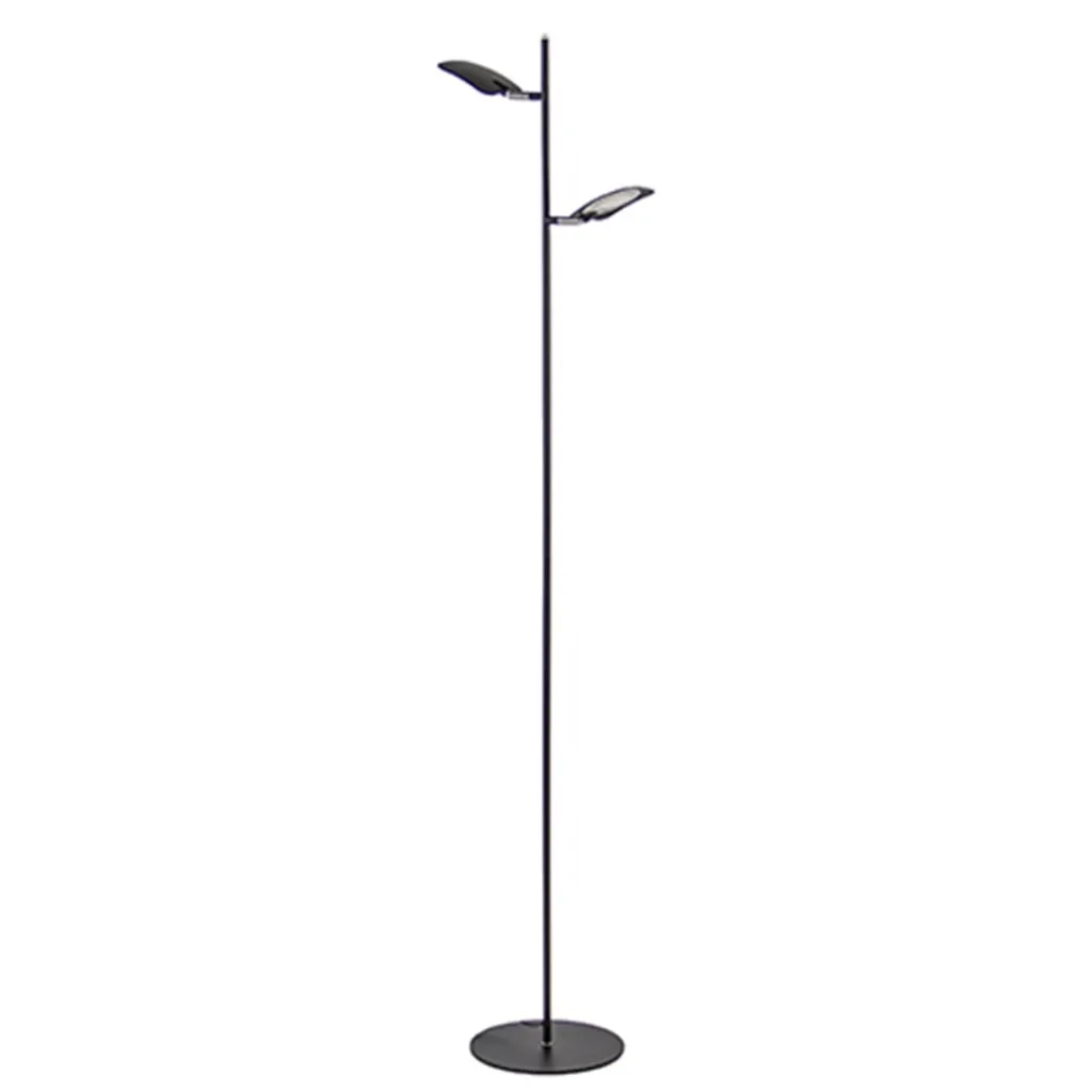 Straluma Leeslamp Raggio 2L zwart 3-step dim> Vloerlampen|Leeslampen