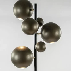 Straluma 3-Lichts design vloerlamp zwart met platinum bollen><noscript><img width=