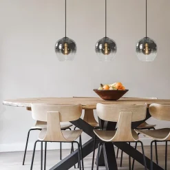 Straluma 3-Lichts eettafelhanglamp smoke/helder glas><noscript><img width=