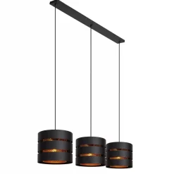 Straluma 3-Lichts eettafelhanglamp zwart met goud><noscript><img width=