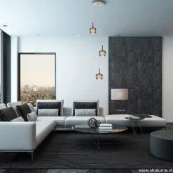 Straluma 3-Lichts hanglamp chroom met smokey glazen kappen><noscript><img width=