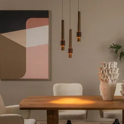 Straluma 3-Lichts hanglamp LED cilinders bruin rond><noscript><img width=