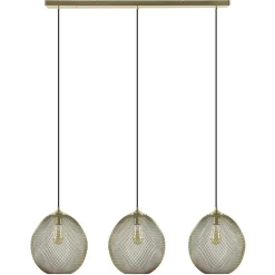 Straluma 3-Lichts hanglamp Moroc goud Light and Living> Eettafellampen|Light and Living
