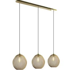 Straluma 3-Lichts hanglamp Moroc goud Light and Living> Eettafellampen|Light and Living