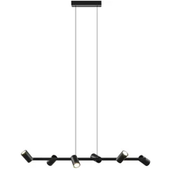 Straluma 6-Lichts hanglamp spots verstelbaar zwart> Eettafellampen|Keukenverlichting