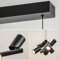 Straluma 6-Lichts hanglamp spots verstelbaar zwart><noscript><img width=