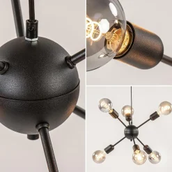 Straluma 6-Lichts hanglamp zwart exclusief lichtbron><noscript><img width=