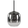 Straluma 1-Lichts hanglamp zwart met smoke/helder glas> Hanglampen|Luxe Verlichting