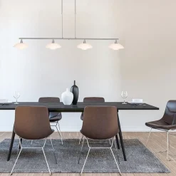 Straluma 4-Lichts LED hanglamp staal met witte schotels dimbaar><noscript><img width=