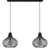 Straluma 2-Lichts moderne hanglamp draad zwart> Eettafellampen|Draadlampen