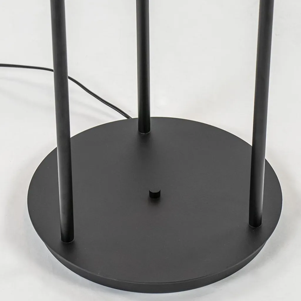 Straluma 3-Lichts moderne vloerlamp mat zwart exclusief lichtbron> Woonkamerlampen|Vloerlampen